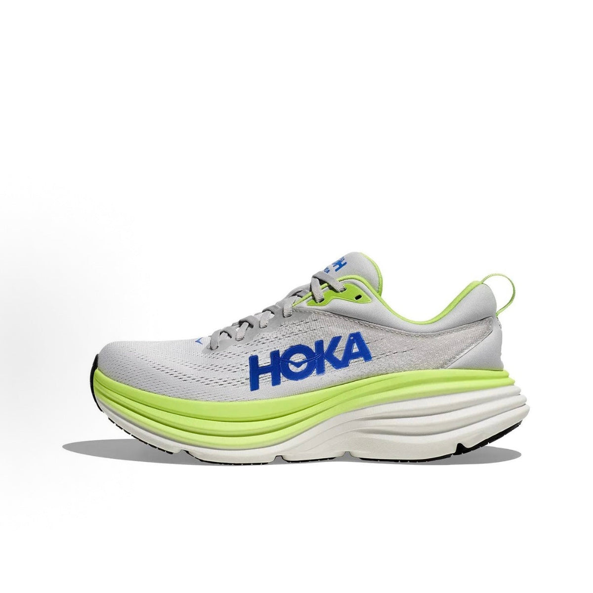 HOKA ONE ONE Bondi 8 Men’s Low-Top Running Shoes – Versatile, Stylish, Comfortable, Slip-Resistant, and Durable (Grey-Green)