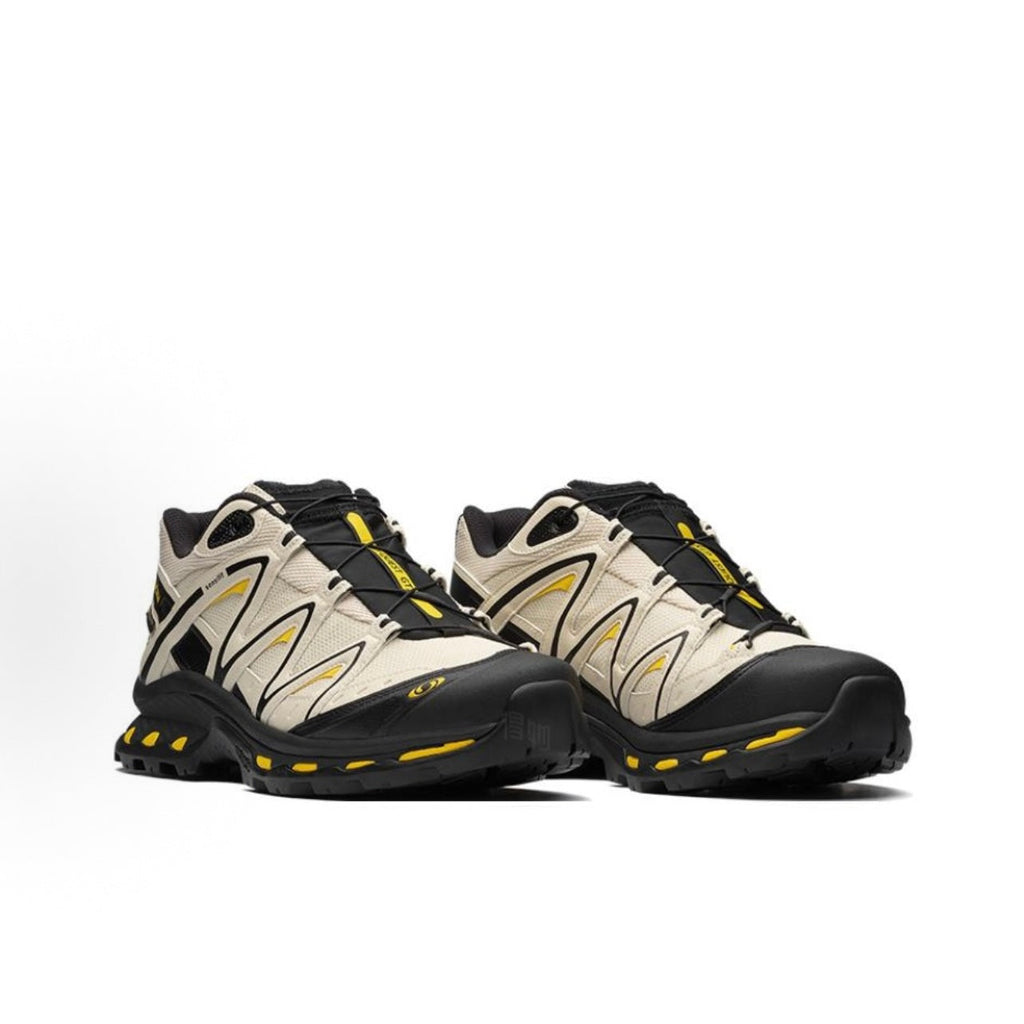 Salomon XT-Quest GTX Unisex – "Little Bee" (Beige/Grey, Black, and Sulfur Yellow)