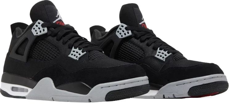 AJ4 Retro Black Canvas